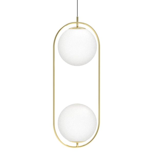 Szklana lampa wisząca Coco AZ4982 eliptyczna złota