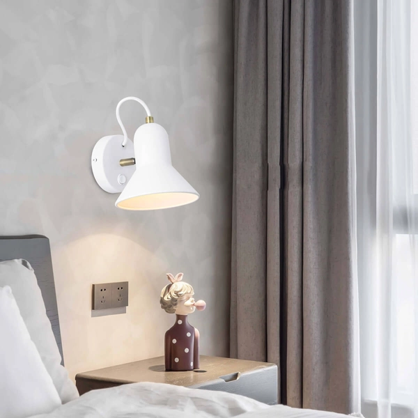 Kinkiet LAMPA ścienna ASTAMA LP-1122/1W WH Light Prestige industrialna OPRAWA metalowa regulowana biała