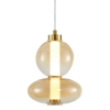 Szklana lampa zwisowa DAPHNE ML0345 LED 12W 3000K bursztynowa złota