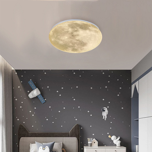 Plafon Luna LP-1106/1C Luna LED 24W 4000K księżyc metalowa szara