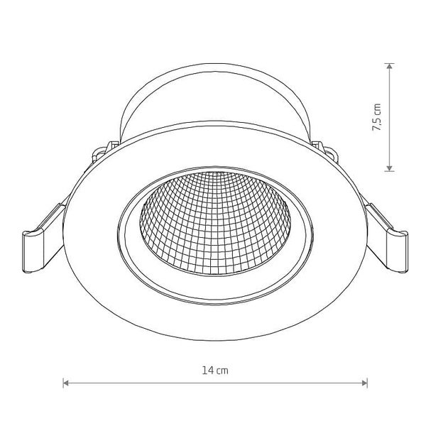 Wpustowa lampa punktowa Egina 10557 Nowodvorski LED 15W 3000K oczko czarna