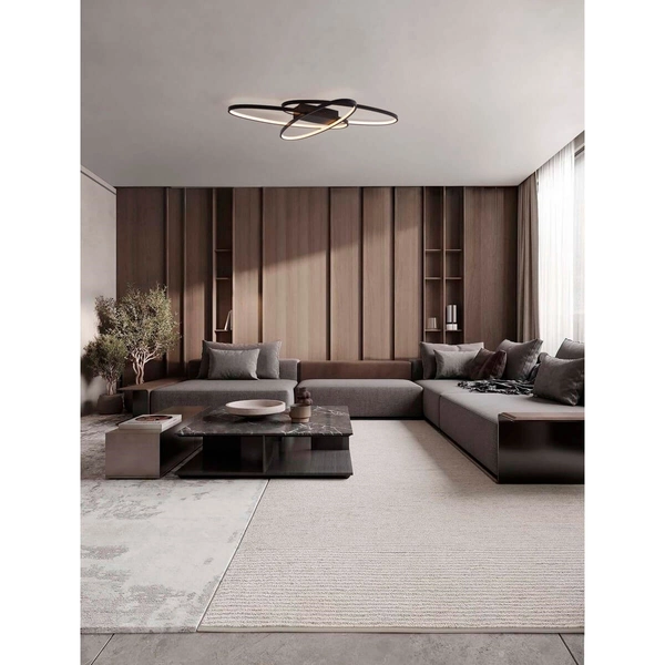 Sufitowa lampa do jadalni SICUANI LE44868 LED 47W 3000K wstęga czarna