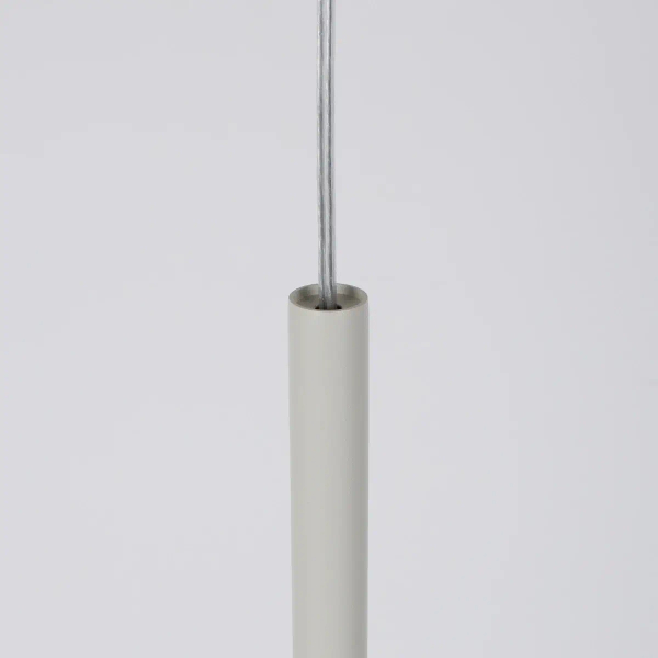 Wisząca podłużna lampa Sopel 1 41193 tubka metalowa szary beżowa