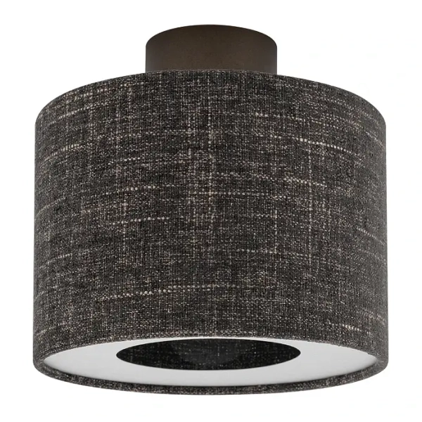 Okrągły plafon do salonu AMARELA 11657 tuba czarny