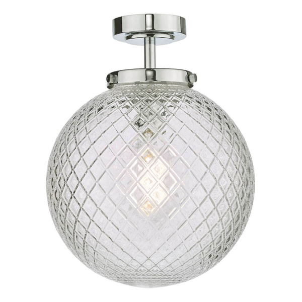 Kulista lampa ścienna Wayne WAY0150 szklana do łazienki IP44 chrom