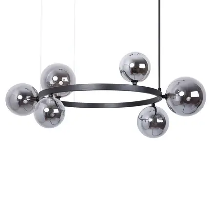 Wisząca lampa szklana Bolero 41325 kule balls grafitowe czarne