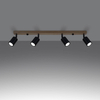 Lampa nasufitowa na listwie Verdo SL.1294 do kuchni drewniana czarna