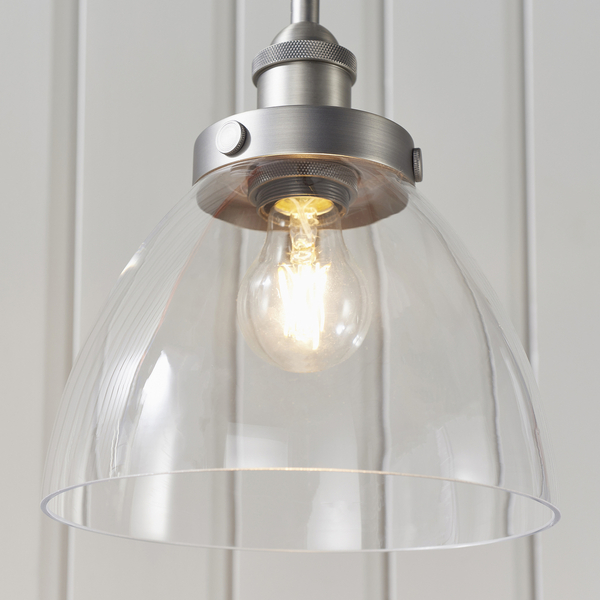 Lampa wisząca Hansen 91738 Endon industrialna stal szczotkowana