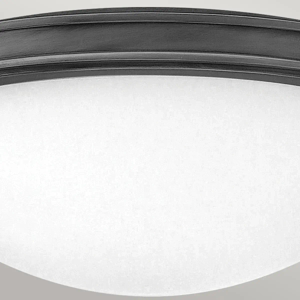 Sufitowa lampa na korytarz Collier HK-COLLIER-F-M-BX okrągła biała czarna