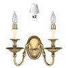 Lampa na ściane z abażurami Cambridge HK-CAMBRIDGE2+2xLS162-WHT Hinkley mosiądz biały