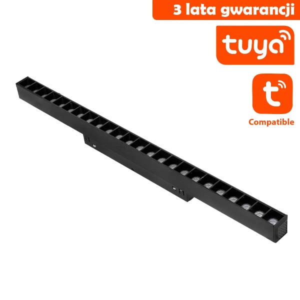 Lampa magnetyczna do szynoprzewodów Tuya 1306 LED 24W 2500-6500K czarna