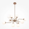 Modernistyczna wisząca lampa Erich MOD221PL-12G mleczne kule złoty
