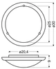 Lampa sufitowa 13-32259 Candellux natynkowa okrągła drewniana