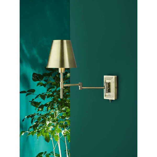 Ścienna lampa do czytania Kensington KEN0775 regulowana mosiądz