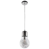 LAMPA wisząca VEN 601/1 zawieszana OPRAWA szklana żarówka bulb loft chrom przezroczysta