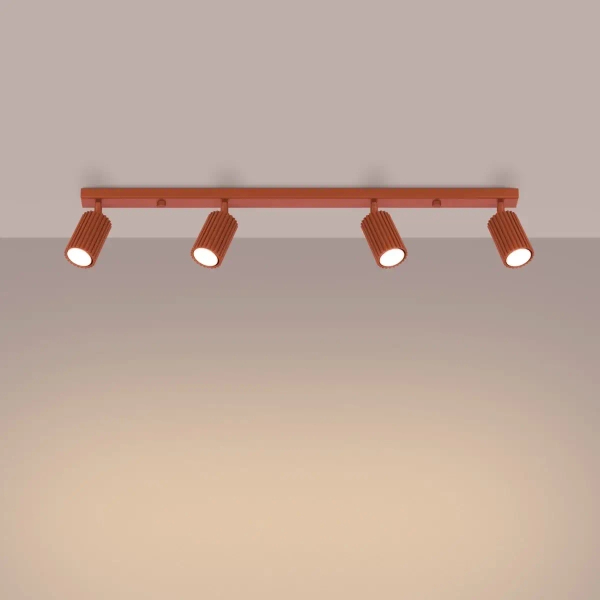 Sufitowa lampa regulowana KARBON SL.1641 na listwie czerwona