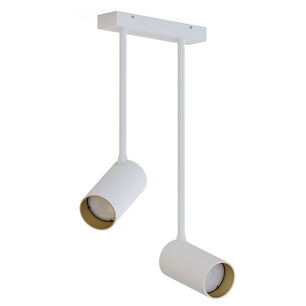Lampa stropowa 2-płomienna Mono 7672 kuchenna nad wyspę biała