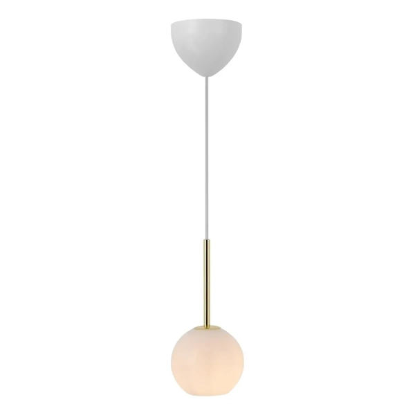 Kulista lampa wisząca Franca 2312523035 szklana nad stół mosiądz błyszczący