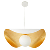 Jadalniana lampa wisząca ENZO ST-F22020601-D80 white kula biały złoty