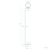 Kulista lampa podłogowa Home ABR-LSHH-E27 Abruzzo złoty biały