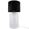 Nocna lampa stojąca AMARSA 5508BKGO szklana czarna przezroczysta