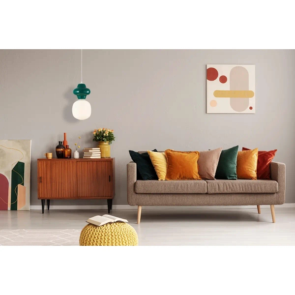 Zwisająca lampa do salonu Latera PND-94331-1L-GRN ceramika zielony