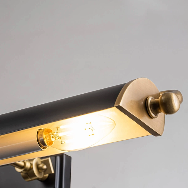 Ścienna lampa Winchfield WINCHFIELD-PLL-AB-MB do salonu czarny mosiądz