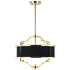LAMPA wisząca Stesso Gold Nero S Orlicki Design okrągła OPRAWA abażurowa w stylu klasycznym czarna złota