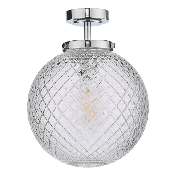 Kulista lampa ścienna Wayne WAY0150 szklana do łazienki IP44 chrom