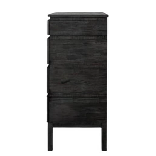 Komoda z szufladami Boho 5055999243773 do salonu czarna