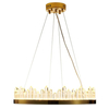 Kryształowy żyrandol Lusso DN918 gold Step LED do salonu złoty
