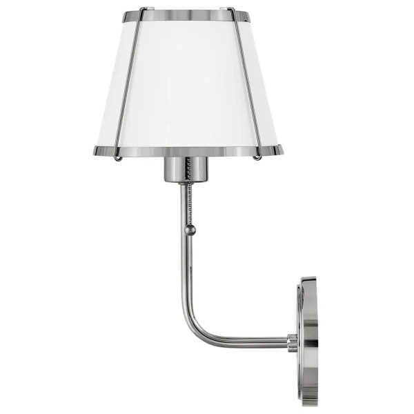 Ścienna lampa do salonu Clarke HK-CLARKE1-PN-WH nikiel biały