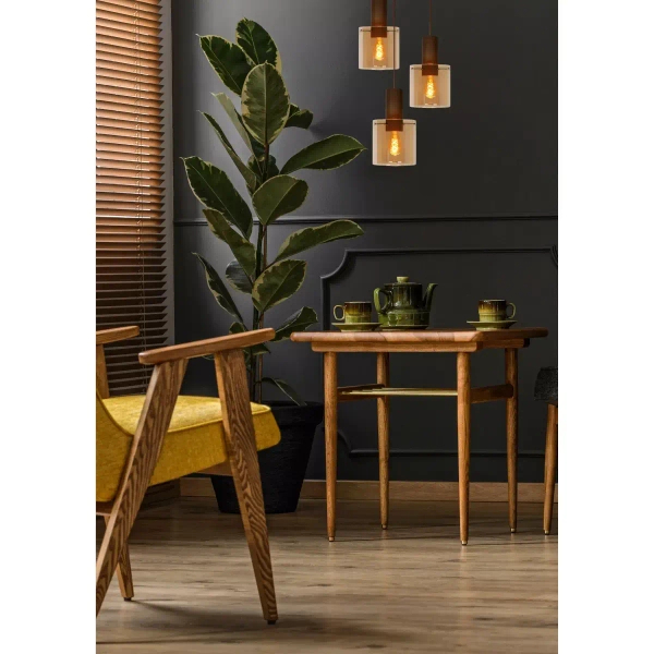 Lampa zwis kaskadowa TOLEDO 74405/13/62 Lucide miedziana bursztynowa