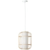 Bambusowa lampa wisząca Bones 99245/09 kremowa biała