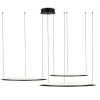 Lampa wisząca czarna LED 93W 3000K barwa ciepła do salonu pierścieniowa SLD/000022/3000/B/L