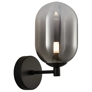 Ścienny kinkiet do przedpokoju ALIAS BLACK ML0324 kula szklana czarny