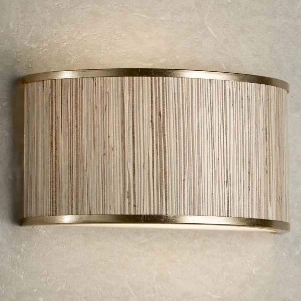 Ścienna lampa Fenella FEN0935 trawa morska lniana złota