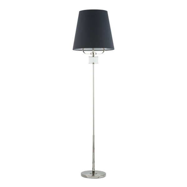 Podłogowa lampa z abażurem Prato PRA-LS-1 (N) do salonu czarna nikiel