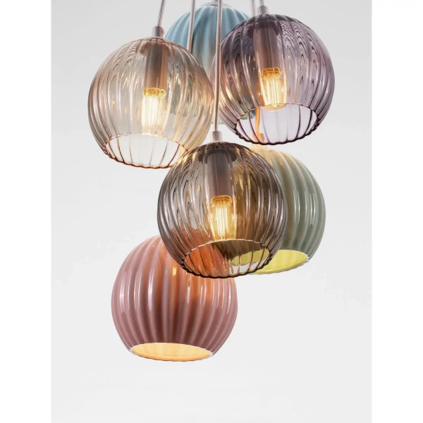 Szklana wisząca lampa LOREVIO LE45259 kule do salonu multikolor