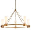 Lampa wisząca ring Kristy KRISTY5-DG-OPAL tubki na łańcuchu złota