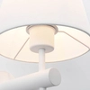 Ścienna LAMPA klasyczna TIVOLI LP-1133/1W WH Light Prestige abażurowa OPRAWA kinkiet okrągły na wysięgniku biały