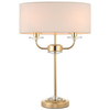 Lampa stołowa klasyczna Nixon 70564 Endon abażur ecru mosiądz