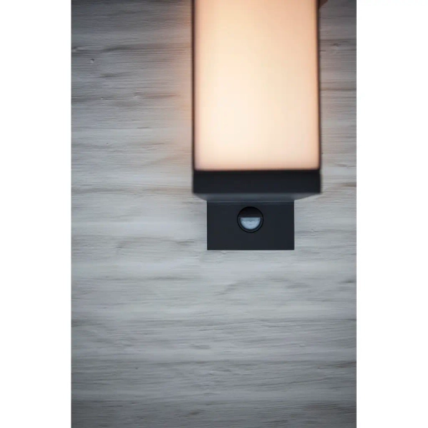 Ścienna LAMPA ogrodowa CUBA 5193811118 Lutec metalowa OPRAWA elewacyjna LED 13W 3000K kinkiet z czujnikiem IP54 szary