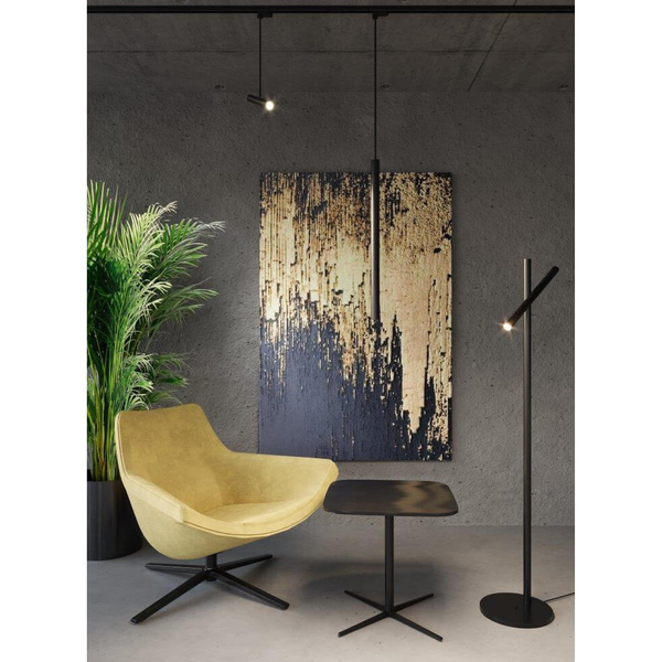 Metalowa lampa stojąca Yabu 7876  Shilo tuba regulowana czarna