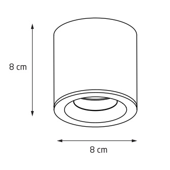 Minimalistyczny downlight ogrodowy Form na sufit biały