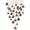 Kaskadowa lampa wisząca Aurelia AUR3364 Dar Lighting czarna chrom