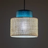 Boho wiszący żyrandol Duo 3257 tuba naturalna juta niebieski
