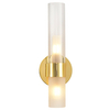 Lampa ścienna tuba Candela DN1505-1 gold Step szklana złota