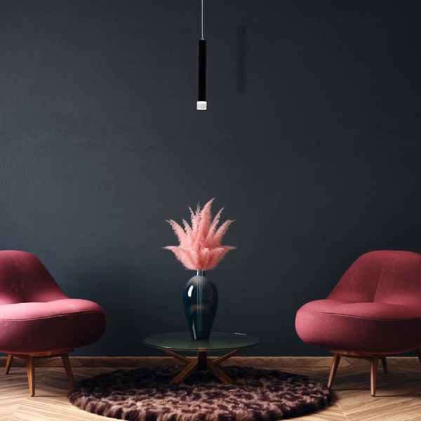 LAMPA wisząca CARBON ML182 Milagro metalowa OPRAWA zwis LED 5W 4000K sopel tuba czarna