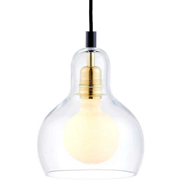 Skandynawska LAMPA wisząca LONGIS 10875305 Kaspa szklana OPRAWA loftowy ZWIS kaskada złota przezroczysta czarna